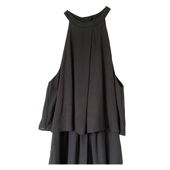 Silky Black Short Romper - Picture 1 of 3